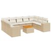 vidaXL Set canapele de grădină cu perne, 10 piese, bej, poliratan