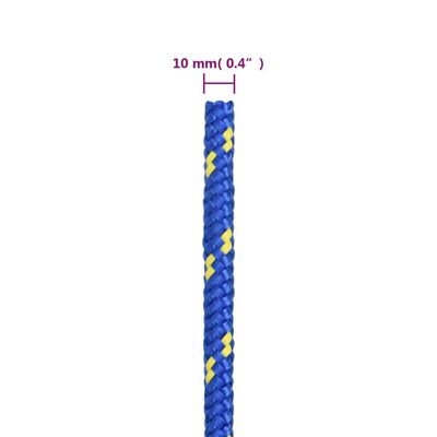 vidaXL Frânghie de barcă, albastru, 10 mm, 100 m, polipropilenă