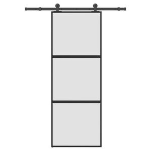 vidaXL Ușă glisantă cu set de feronerie sticlă temperată și aluminiu