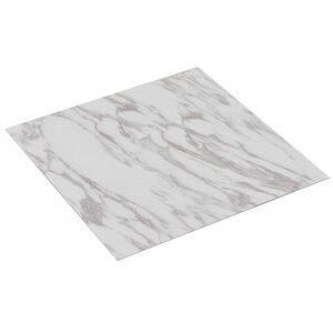 vidaXL Plăci de pardoseală autoadezive Alb și maro 30,5 x 30,5 cm