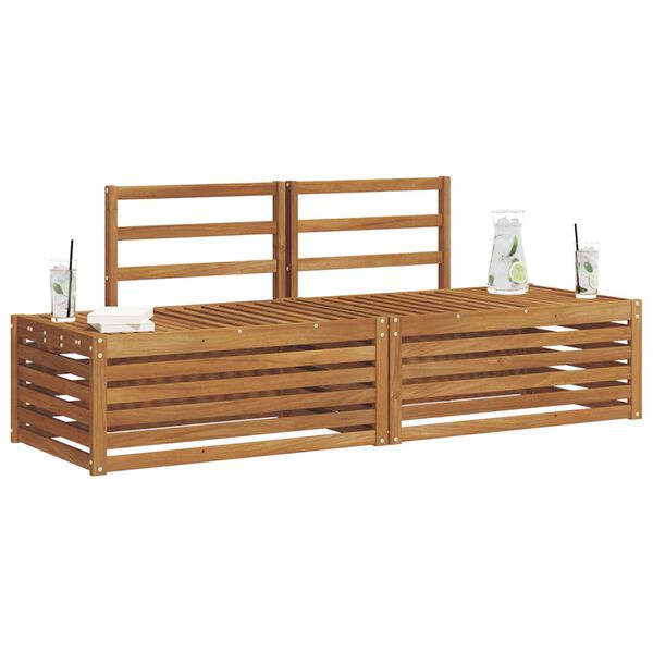 vidaXL Set de canapele de exterior 2 Bucată natural 182,5 x 63 x 73 cm