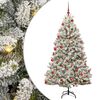 vidaXL Brad de Crăciun artificial 180 cm 300 LED-uri Alb cald