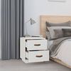 vidaXL Noptiere, 2 buc., alb, 40x34x45 cm, lemn masiv de pin