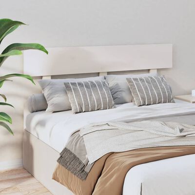 vidaXL Tăblie de pat, alb, 138x3x81 cm, lemn masiv de pin