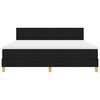 vidaXL Pat boxspring cu saltea cu saltea Negru 180 x 200 cm țesătură