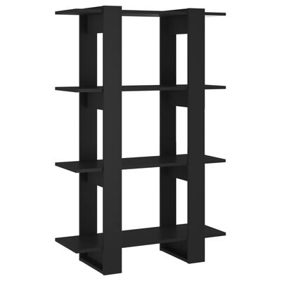vidaXL Bibliotecă/Separator cameră, negru, 80x30x123,5 cm