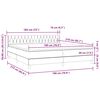 vidaXL Pat box spring cu saltea, roz, 180x210 cm, catifea