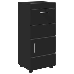 vidaXL Set dulap baie TULUM Negru 37 x 31,5 x 82 cm Lemn compozit