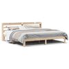 vidaXL Cadru pat cu tăblie 200x200 cm, lemn masiv de pin