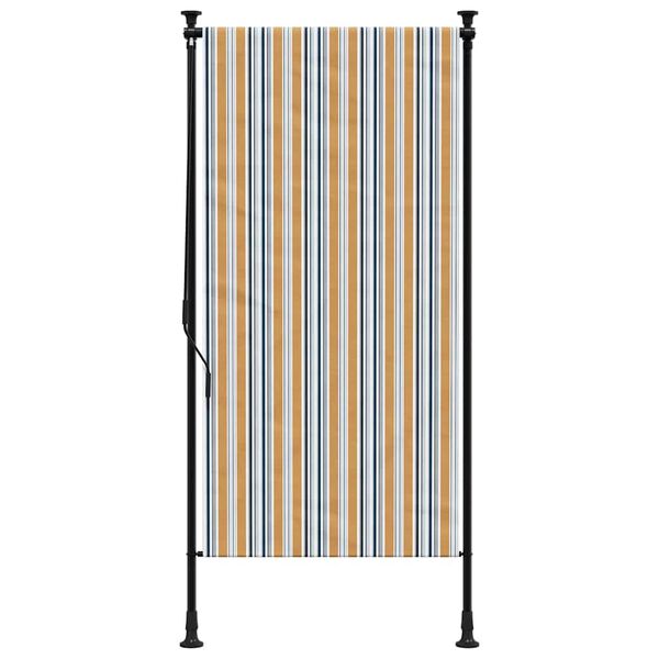 vidaXL Jaluzea rulou de exterior galben/alb 100x270 cm țesătură/oțel