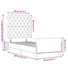 vidaXL Pat cu arcuri cu headboard Albastru &icirc;nchis 80 x 200 cm Catifea