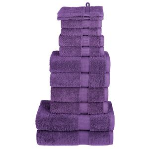 vidaXL Set de prosoape premium SOLUND, 12 piese, violet, 600 g/m&sup2;