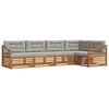 vidaXL Set de canapele de exterior 5 pcs Gri natural și deschis