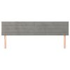 vidaXL Tăblii de pat, 2 buc, gri deschis, 100x5x78/88 cm, catifea