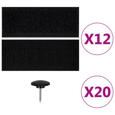 vidaXL Perdea de ușă anti-insecte cu magnet, 2 buc., negru, 220x130 cm