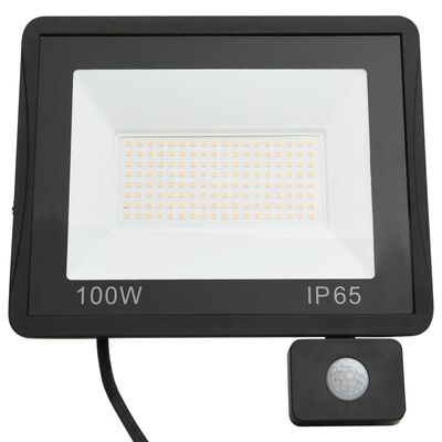 vidaXL Proiector LED cu senzor, 100 W, alb cald