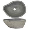 vidaXL Chiuvetă din piatră de r&acirc;u, (37-46)x(29-36) cm, oval