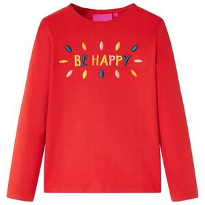 Tricou pentru copii cu m&acirc;neci lungi, roșu, 116