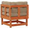 vidaXL Sofa de colț pentru grădină Lemn masiv de pin Maro Ceară