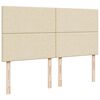 vidaXL Cadru de pat otoman cu saltea crem 180x200cm stofa