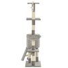 vidaXL Ansamblu pisici cu stâlpi din funie de sisal, 138 cm, gri