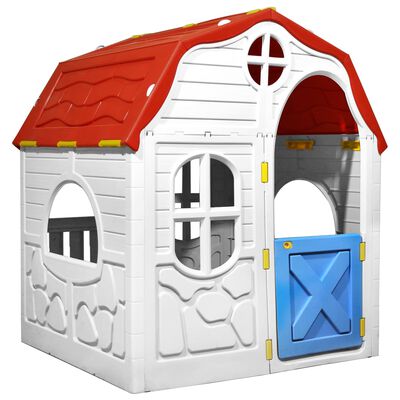 vidaXL Căsuță de joacă pliabilă copii cu ușă și ferestre funcționale