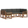 vidaXL Set de canapele de exterior 6 buc. Natural și Antracit