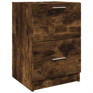 vidaXL Dulap de chiuvetă, stejar afumat, 40x37x59 cm, lemn prelucrat