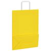 vidaXL Pungi de h&acirc;rtie 50 buc cu m&acirc;nere galbene 26x12x35 cm