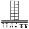 vidaXL Ușă glisantă cu set feronerie, 90x205 cm, sticlă ESG/aluminiu