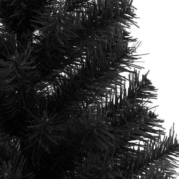 vidaXL Pom de Crăciun artificial cu suport, negru, 120 cm, PVC