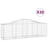 vidaXL Coșuri gabion arcuite 30 buc, 200x50x60/80 cm, fier galvanizat