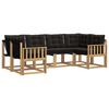 vidaXL Set de canapele de exterior 6 buc. Alb și negru