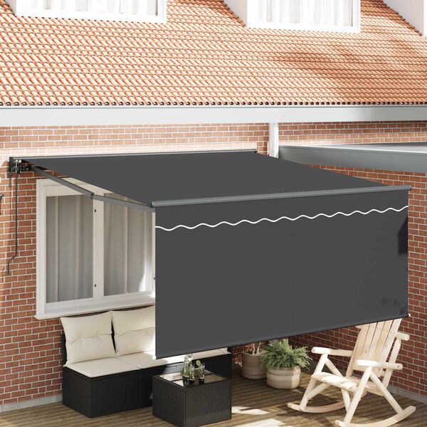 vidaXL Cortina Retractabilă Antracit 300 x 250 cm