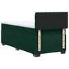 vidaXL Pat box spring cu saltea, verde &icirc;nchis, 90x190 cm, catifea