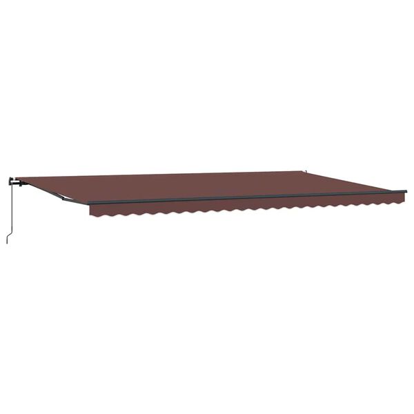 vidaXL Copertină retractabilă manual, maro, 600x300 cm