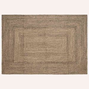 vidaXL Covor de zonă Natural și Negru 160 x 230 cm Iută