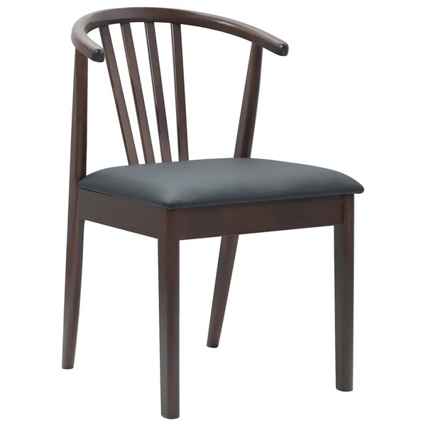 vidaXL Scaun de sufragerie 2 pcs Maro deschis și negru