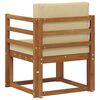 vidaXL Canapea de exterior Lemn de acacia solid și poliester natural