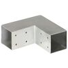 vidaXL Conector de grindă, formă L, 71 x 71 mm, metal galvanizat