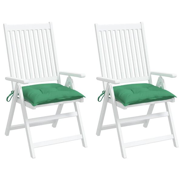 vidaXL Perne de scaun, 2 buc., verde, 50x50x7 cm, textil oxford