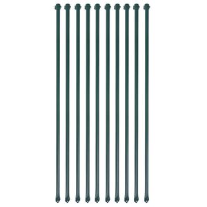 vidaXL Țăruși grădină, 10 buc, 1 m, metal, verde
