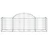 vidaXL Coșuri gabion arcuite 13 buc, 200x50x60/80 cm, fier galvanizat