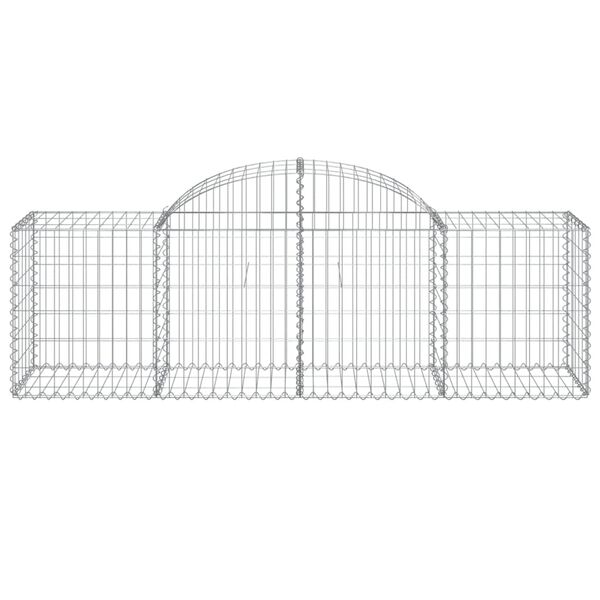 vidaXL Coșuri gabion arcuite 13 buc, 200x50x60/80 cm, fier galvanizat
