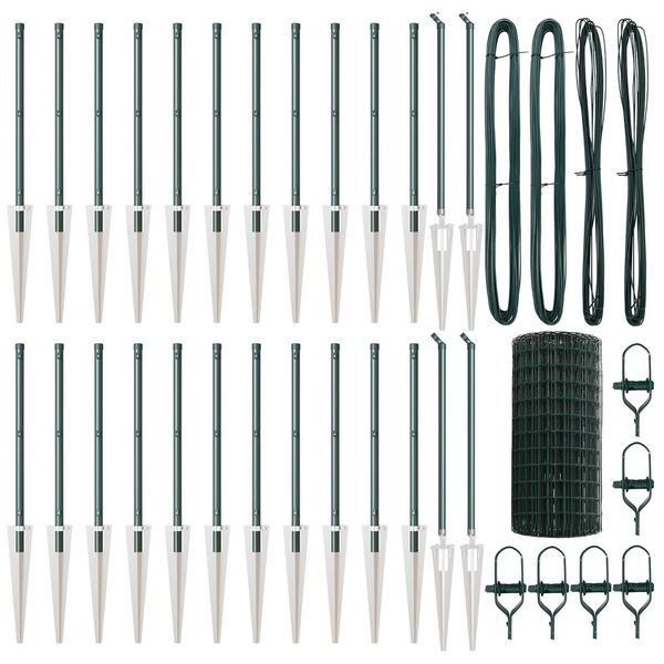 vidaXL Gard cu St&acirc;lp Verde 0,4 x 50 m Oțel și PVC