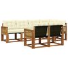 vidaXL Set de canapele de exterior 7 buc. Natural și Crem