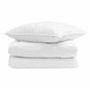 vidaXL Duvet de iarnă cu pernă 2 pcs Alb Pene de rață