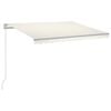 vidaXL Copertină retractabilă Crem 300 x 250 cm Țesătură și Aluminiu