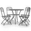vidaXL Set mobilier grădină 5 piese antracit plasă metalică expandată