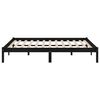 vidaXL Cadru de pat King Size, negru, 150x200 cm, lemn masiv